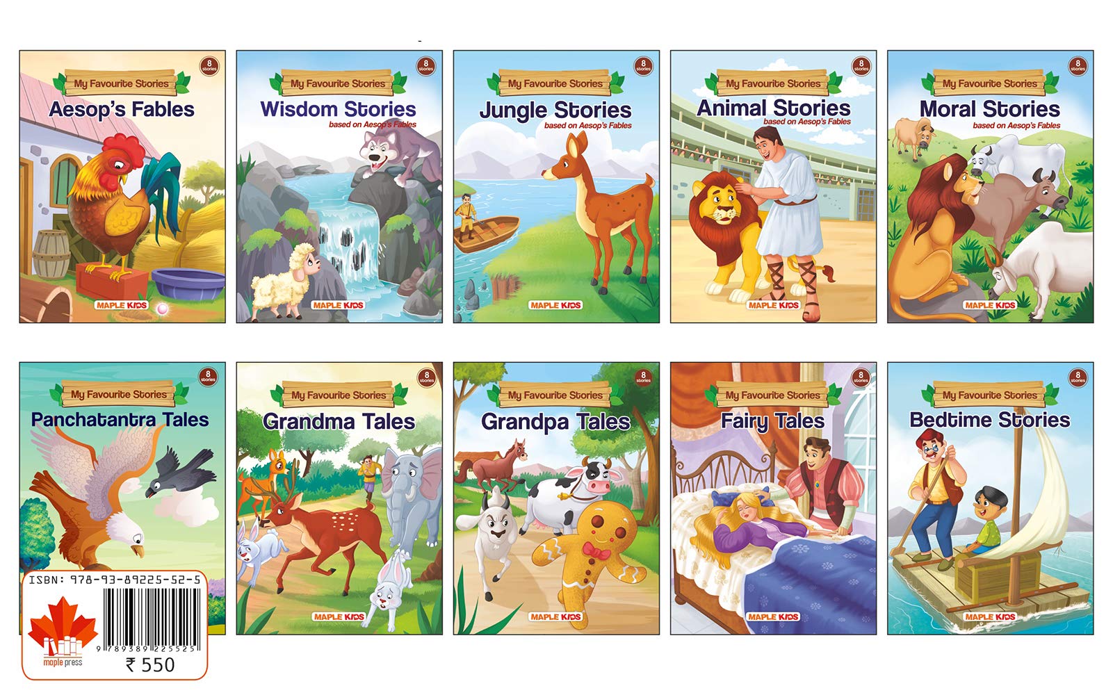 Moral Stories (Illustrated) (Set Of 10 Story Books For Kids)
