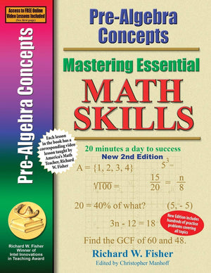 PreAlgebra Concepts 2nd Edition, Mastering Essential Math Skills: 20 minutes a day to success (Stepping Stones to Proficiency i,Used