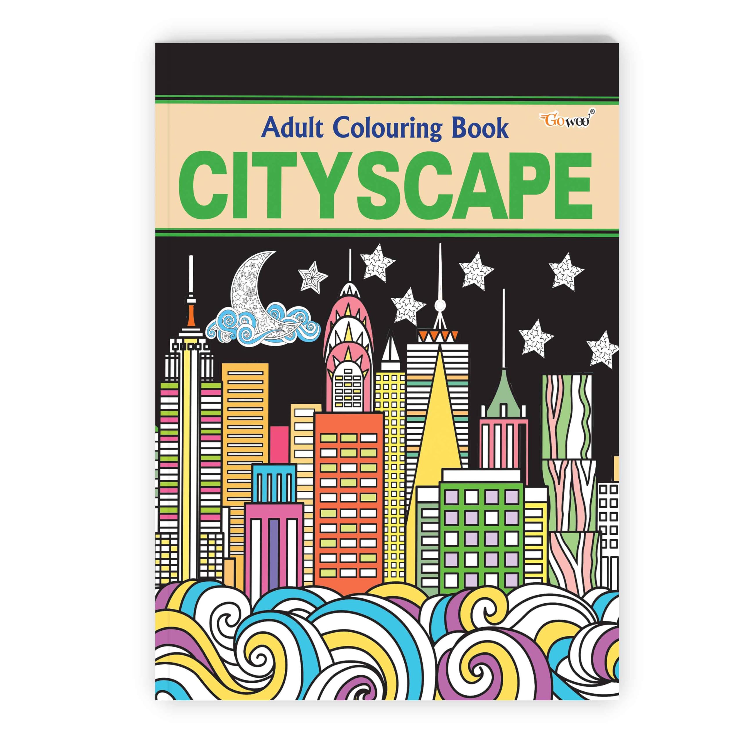 Cityscape - Adult Colouring Book : Art Coloring For Adults, Stress-Free City Coloring Book, Creative Coloring Book, Book For Mindfulness And Relaxation
