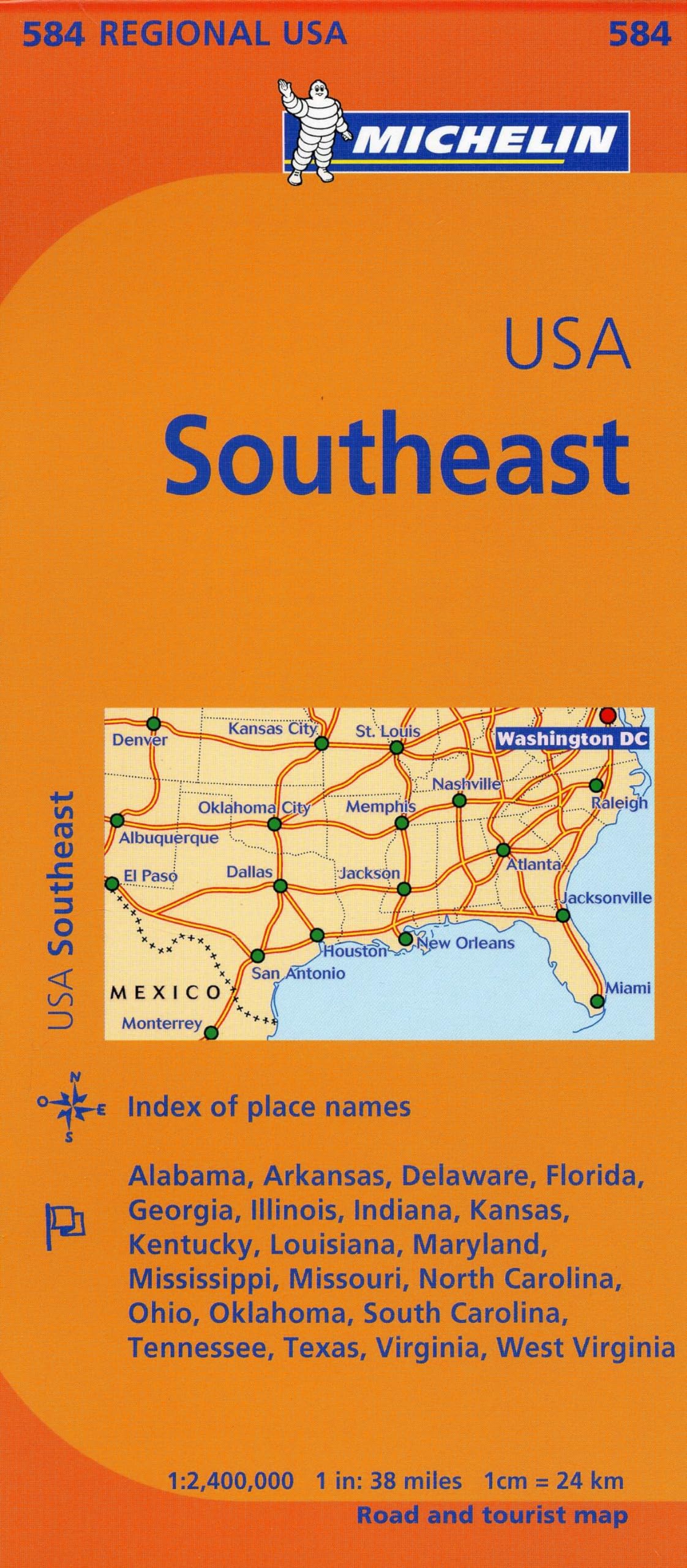 Michelin USA: Southeast Map 584 (Maps/Regional (Michelin)),Used