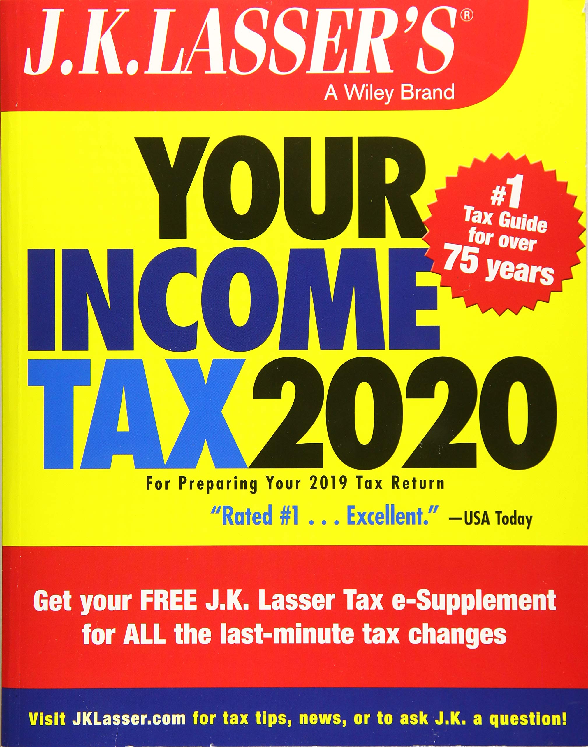 J.K. Lasser's Your Income Tax 2020: For Preparing Your 2019 Tax Return,Used