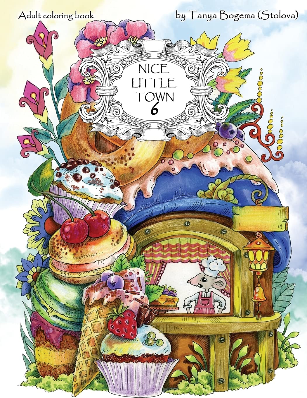 Nice Little Town: Adult Coloring Book (Stress Relieving Coloring Pages, Coloring Book for Relaxation),Used