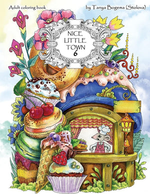 Nice Little Town: Adult Coloring Book (Stress Relieving Coloring Pages, Coloring Book for Relaxation),Used