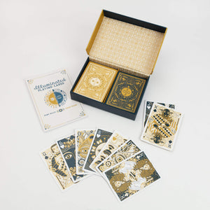 Illuminated Playing Cards: Two Decks For Games And Tarot (The Illuminated Art Series),New
