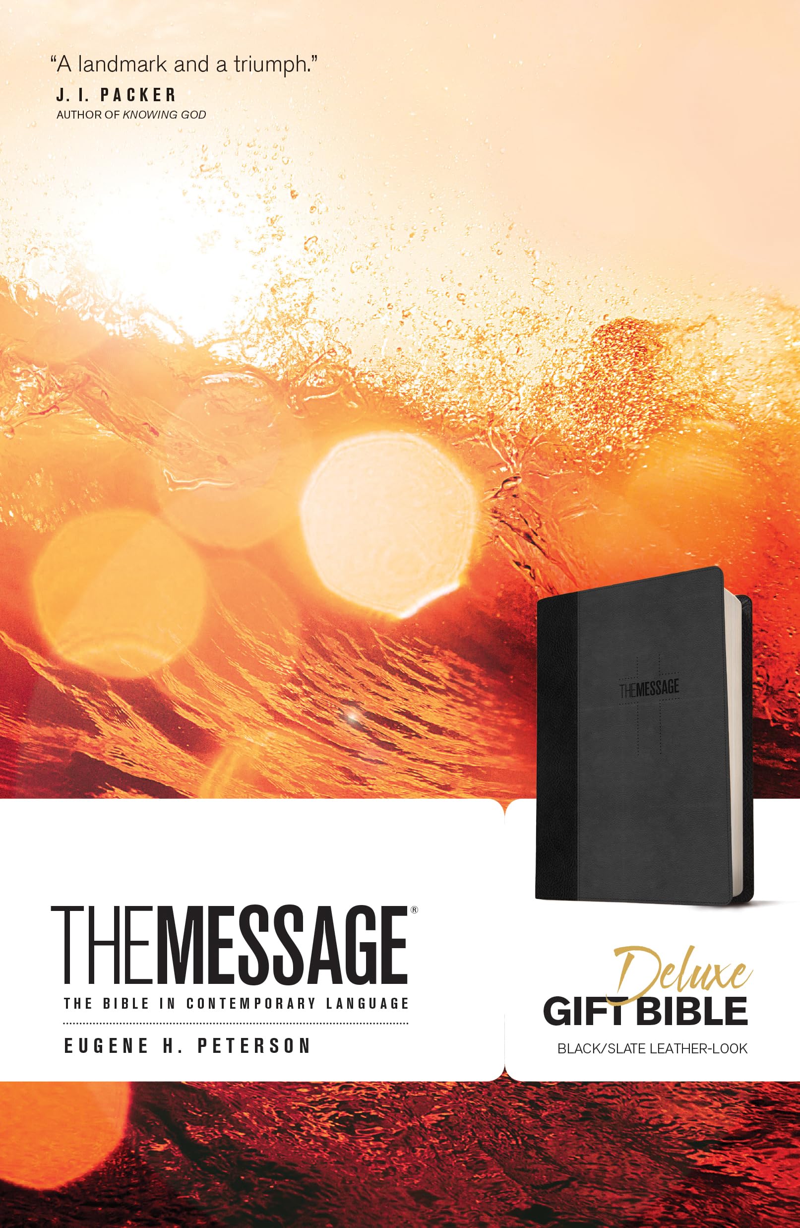 The Message Deluxe Gift Bible (LeatherLook, Black/Slate): The Bible in Contemporary Language,New