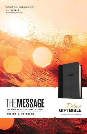 The Message Deluxe Gift Bible (LeatherLook, Black/Slate): The Bible in Contemporary Language,New