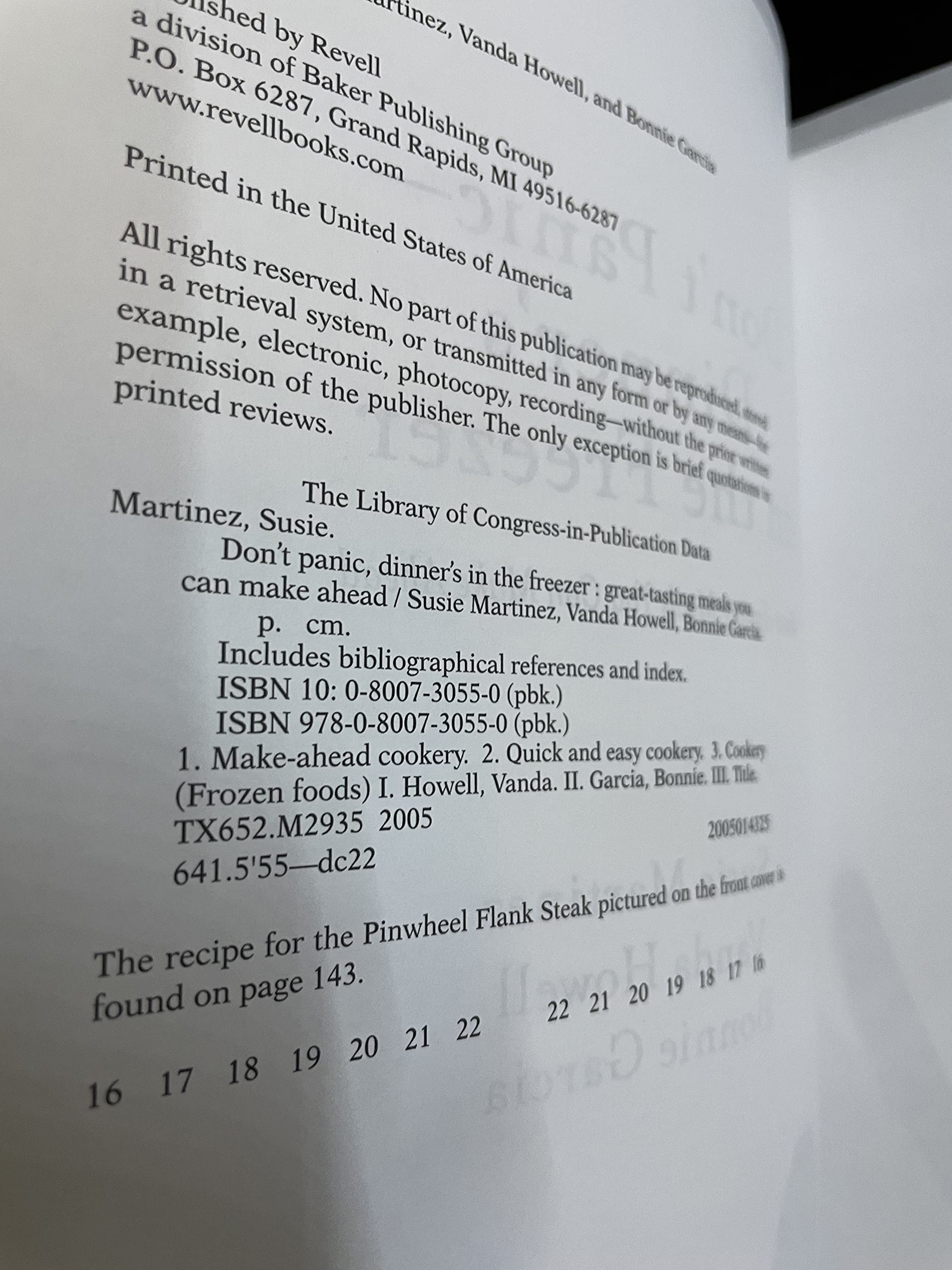 Don'T Panicdinner'S In The Freezer: Greattasting Meals You Can Make Ahead-used