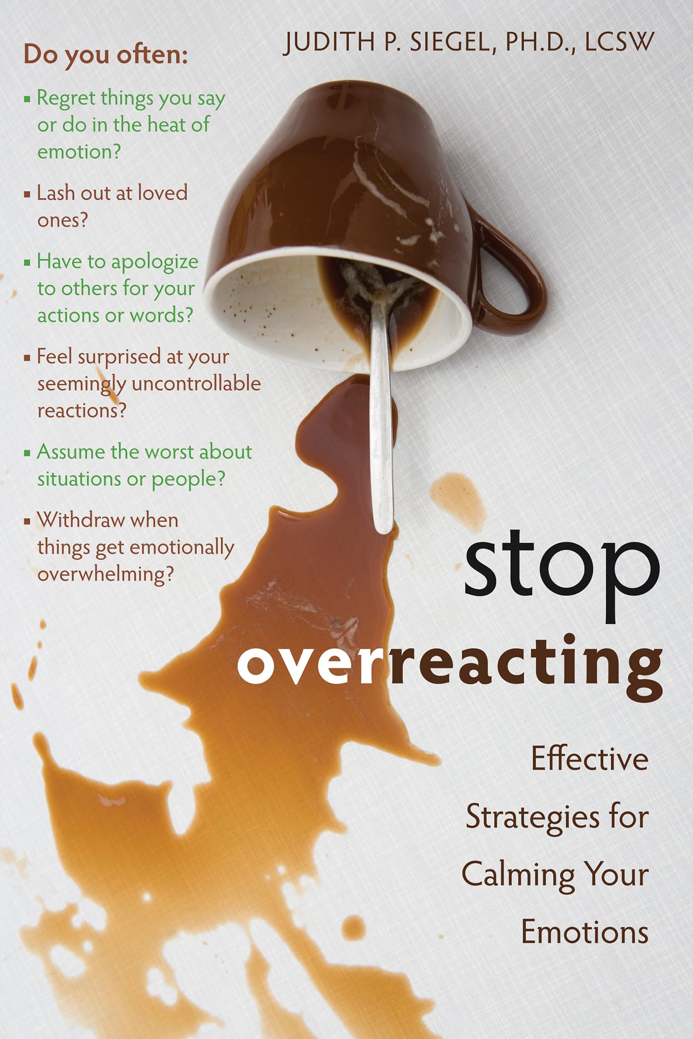 Stop Overreacting: Effective Strategies For Calming Your Emotions,Used