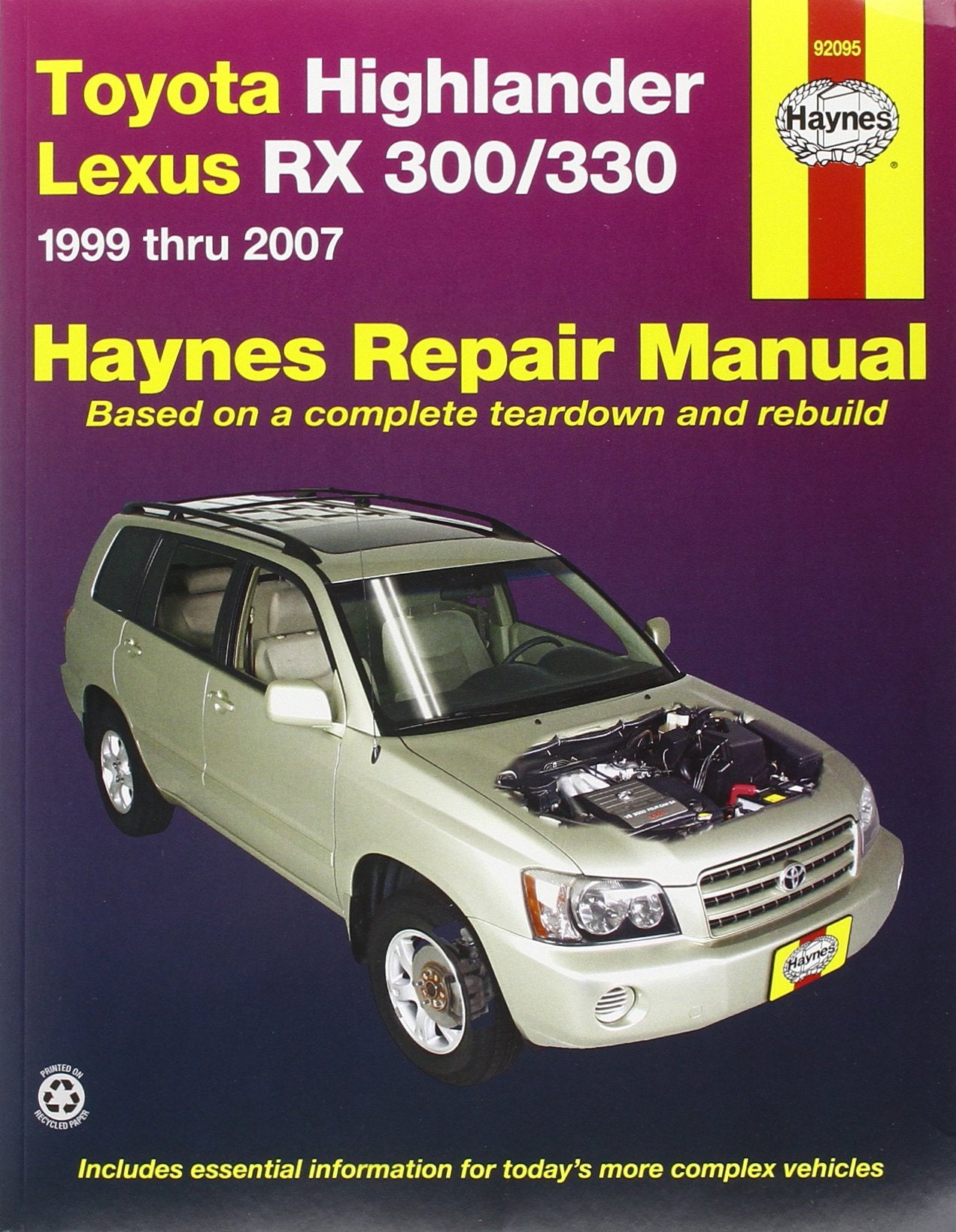 Toyota Highlander & Lexus RX300/330, 1999 thru 2007 (Haynes Repair Manual),New