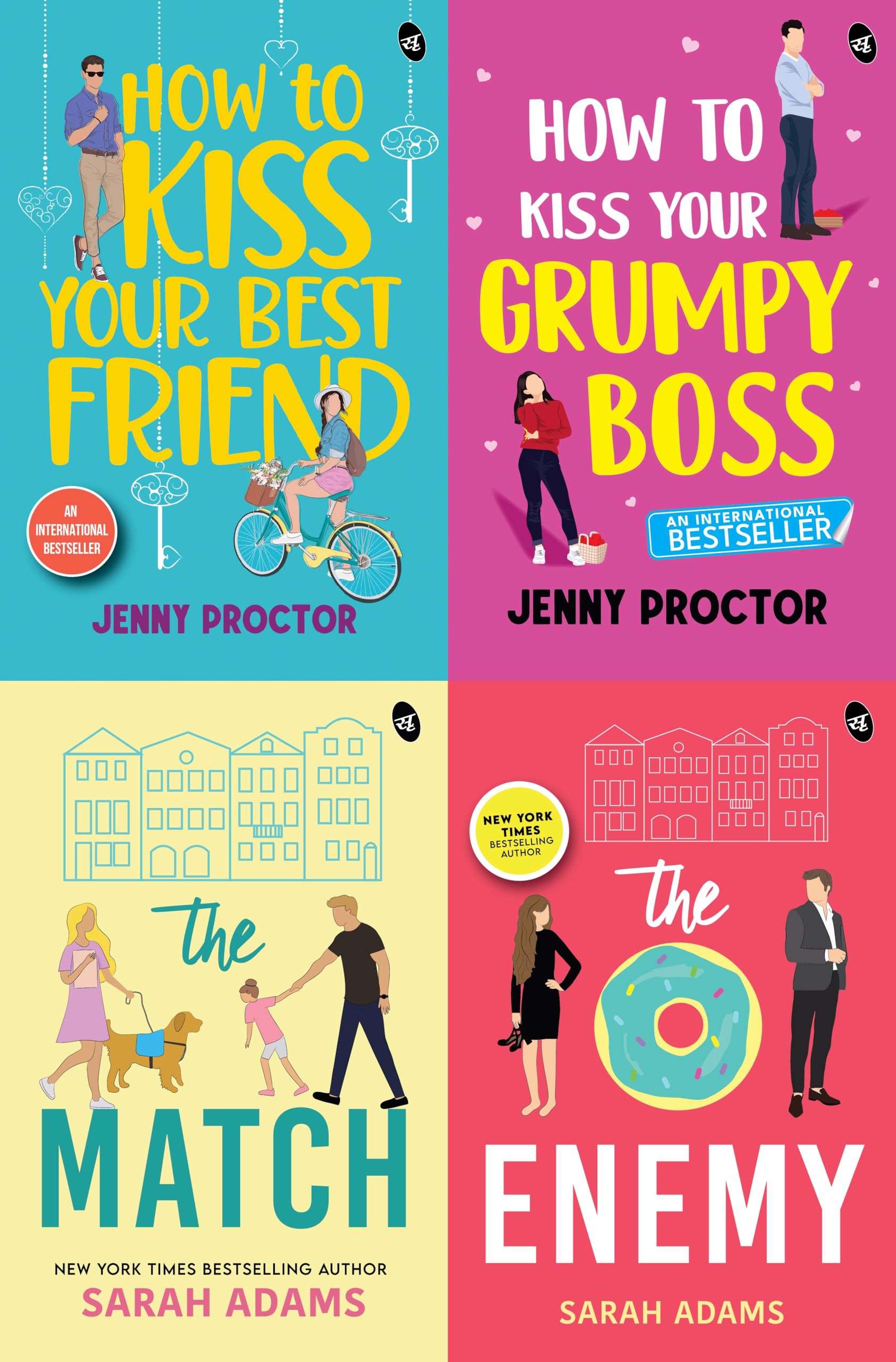 How To Kiss Your Best Friend I How To Kiss Your Grumpy Boss I The Match I The Enemy - Sarah Adams And Jenny Proctor Combo