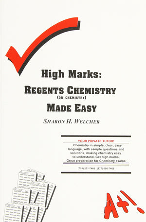 High Marks: Regents Chemistry Made Easy,Used