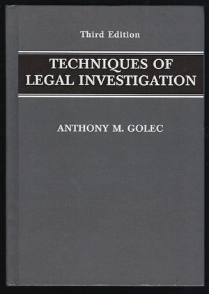 Techniques of Legal Investigation,New