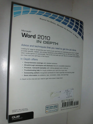 Microsoft Word 2010 In Depth,New