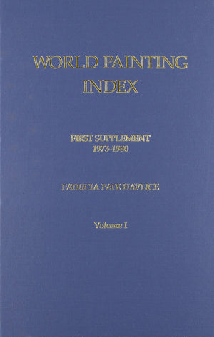 World Painting Index In Two Volumes,Used