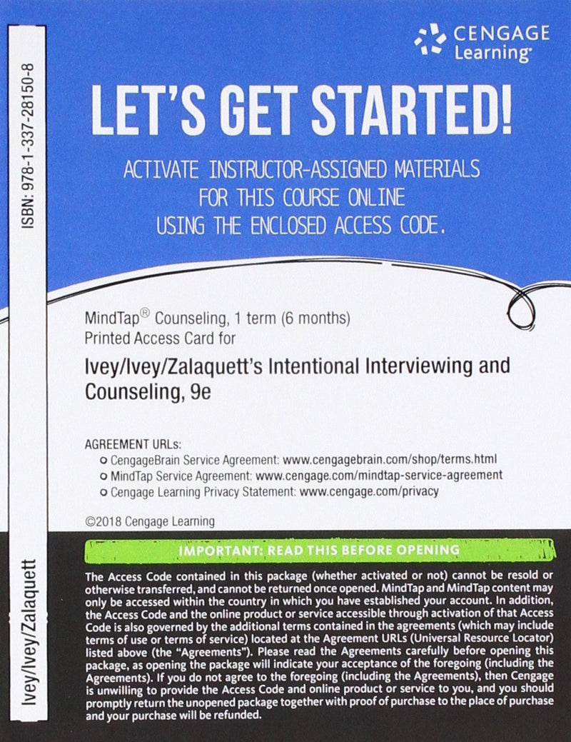 Bundle: Intentional Interviewing and Counseling: Facilitating Client Development in a Multicultural Society, LooseLeaf Version,,Used