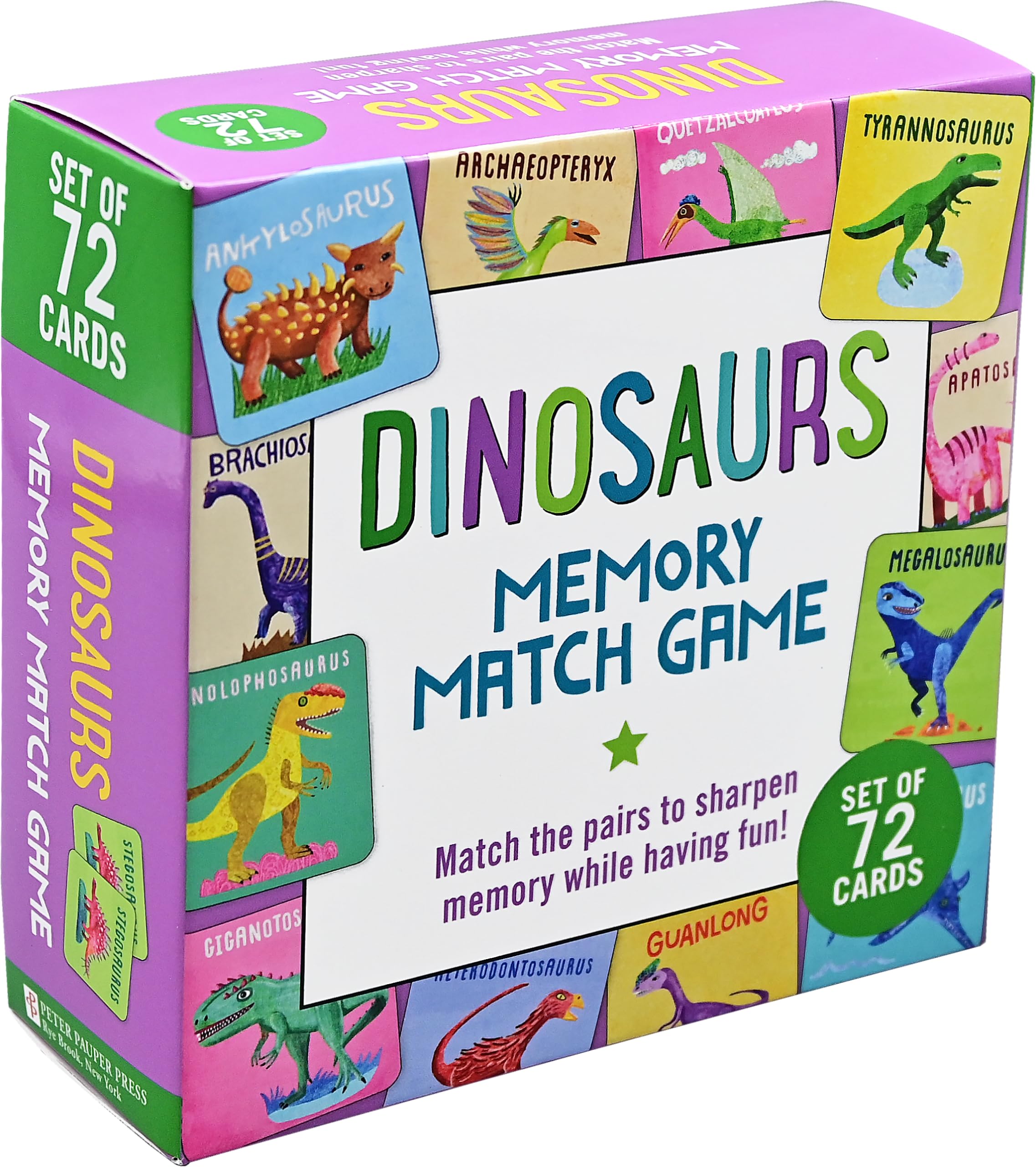 Dinosaurs Memory Match Game (Set of 72 cards)
