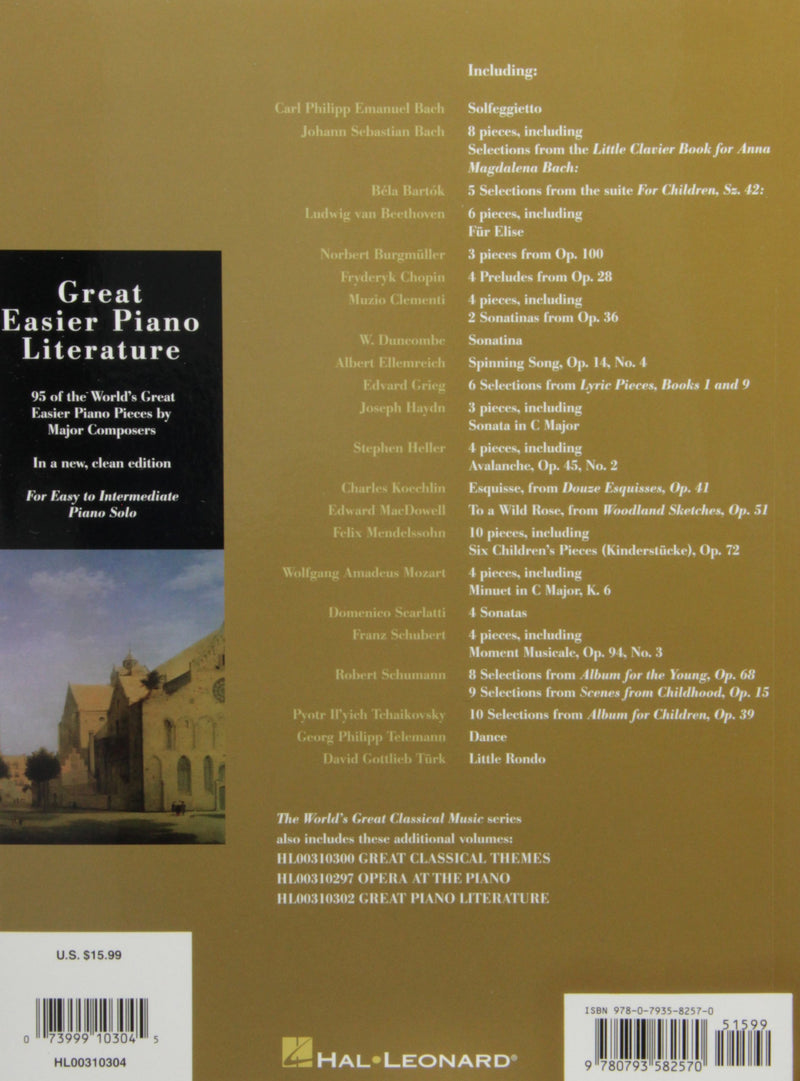 Great Easier Piano Literature: 95 Favorite Original Pieces By Major Composers (World'S Greatest Classical Music),Used