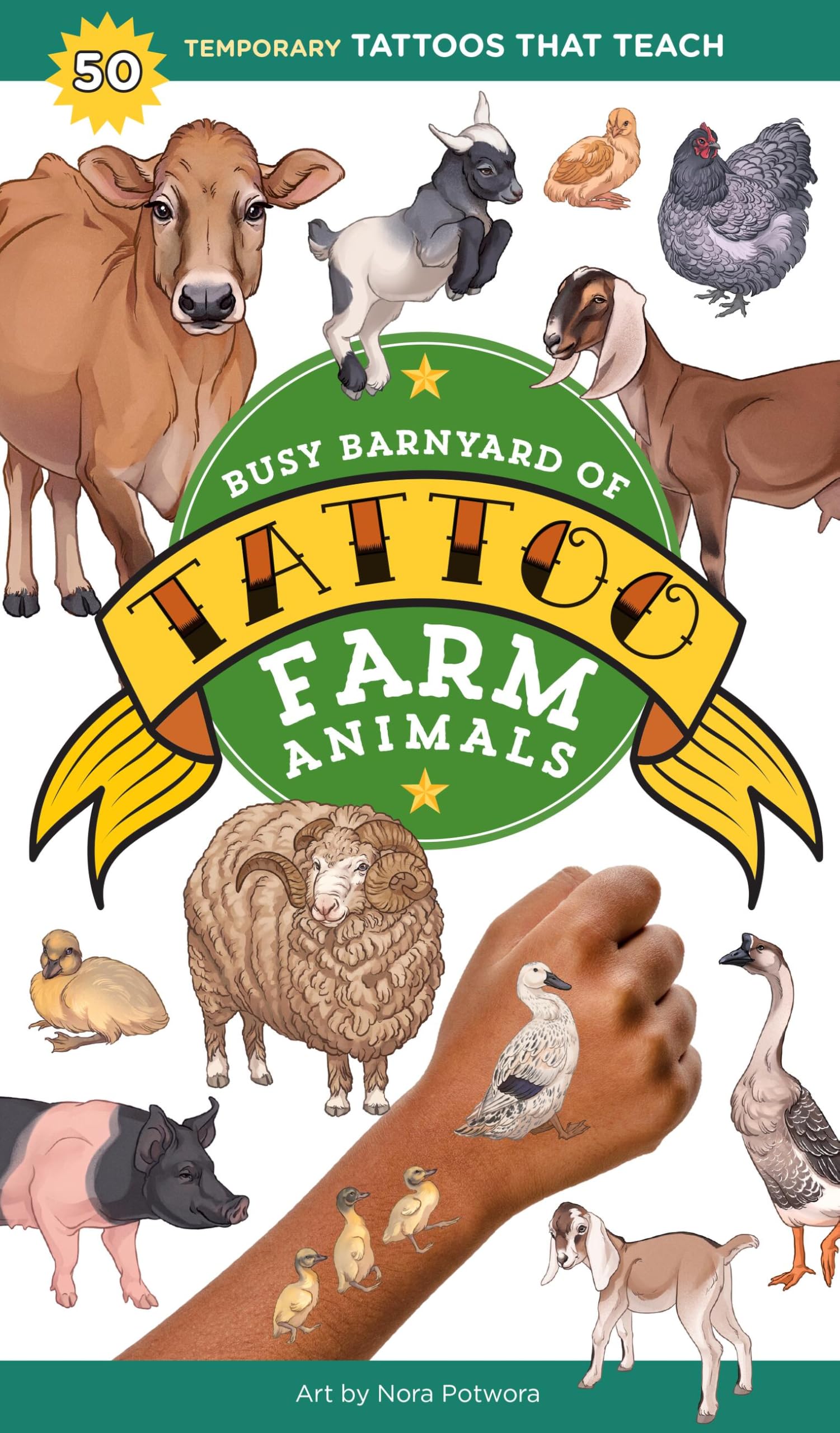Busy Barnyard Of Tattoo Farm Animals