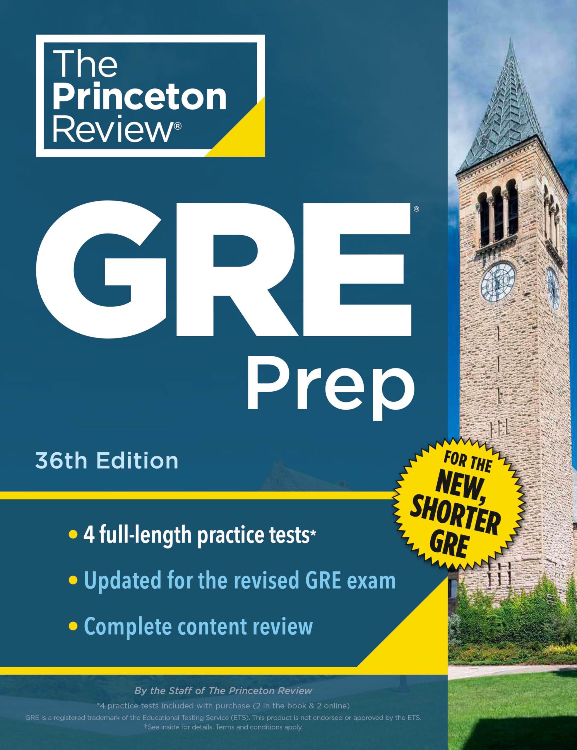 Princeton Review Gre Prep, 36Th Edition: 4 Practice Tests + Review & Techniques + Online Features (Graduate School Test Preparat,Used
