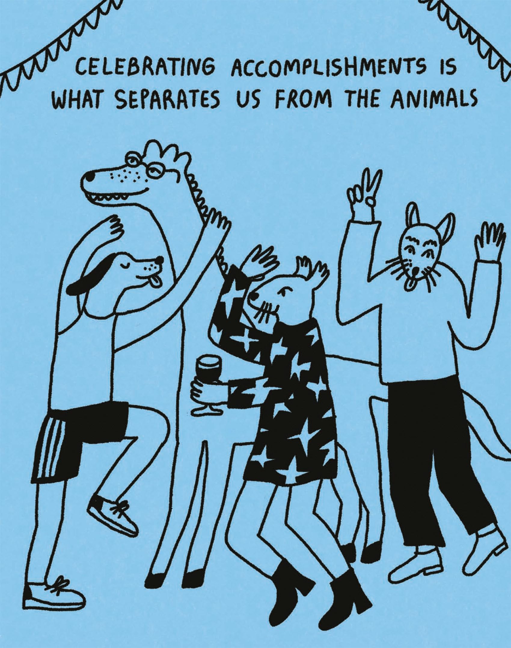 Humor Us Greeting Cards: Congratulations  Celebrating Accomplishments Is What Separates Us (Pack Of 6)