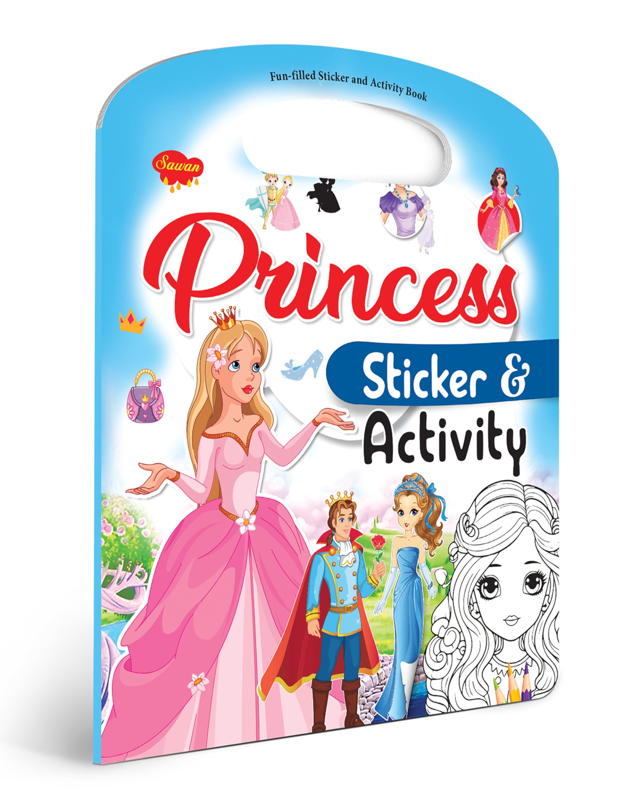 Princes Sticker And Activity Book : Childrens Activity Book With Stickers, Kids Learning Activity Book, Learning Fun With Activity Book