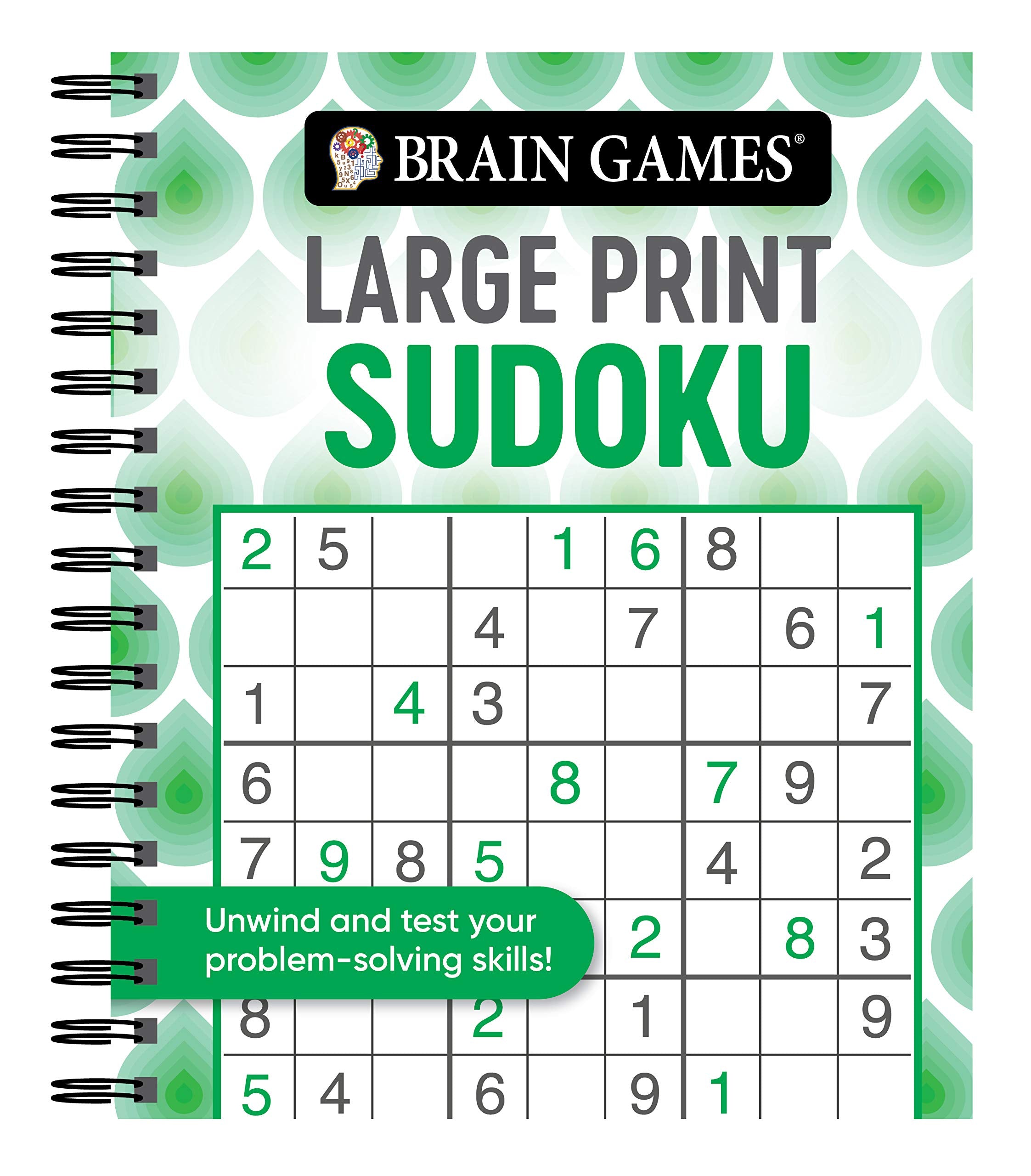 Brain Games  Large Print Sudoku (Swirls),Used