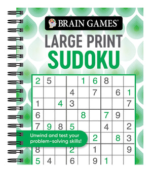 Brain Games  Large Print Sudoku (Swirls),Used