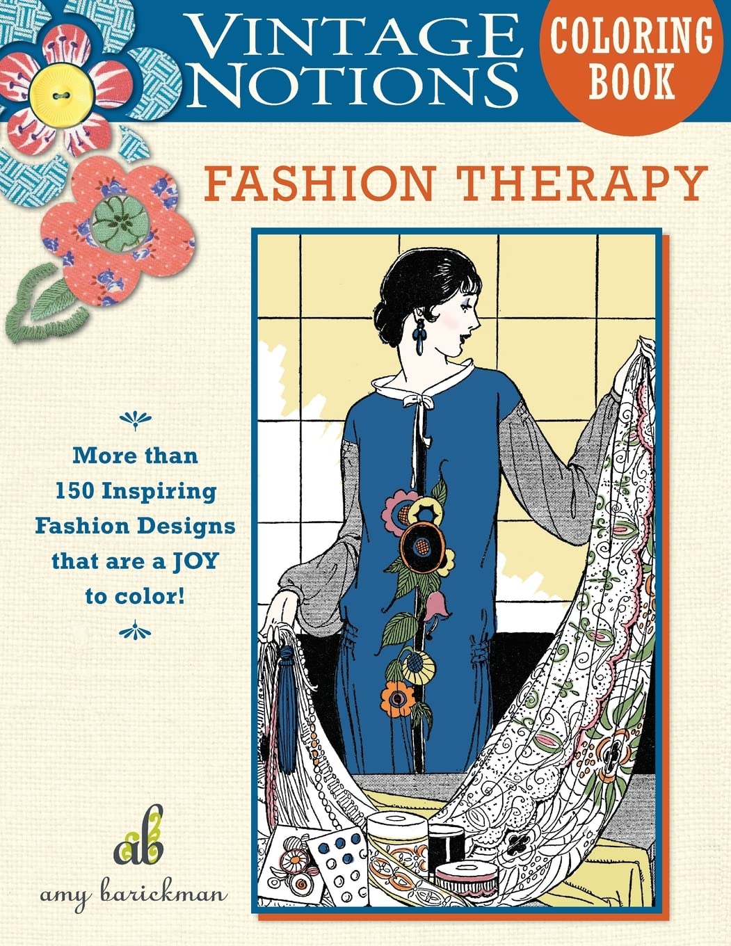 Vintage Notions Coloring Book: Fashion Therapy,Used