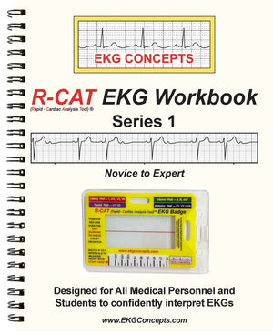 R-CAT EKG Workbook Series 1 - Includes R-CAT EKG Badge for Enhanced Learning