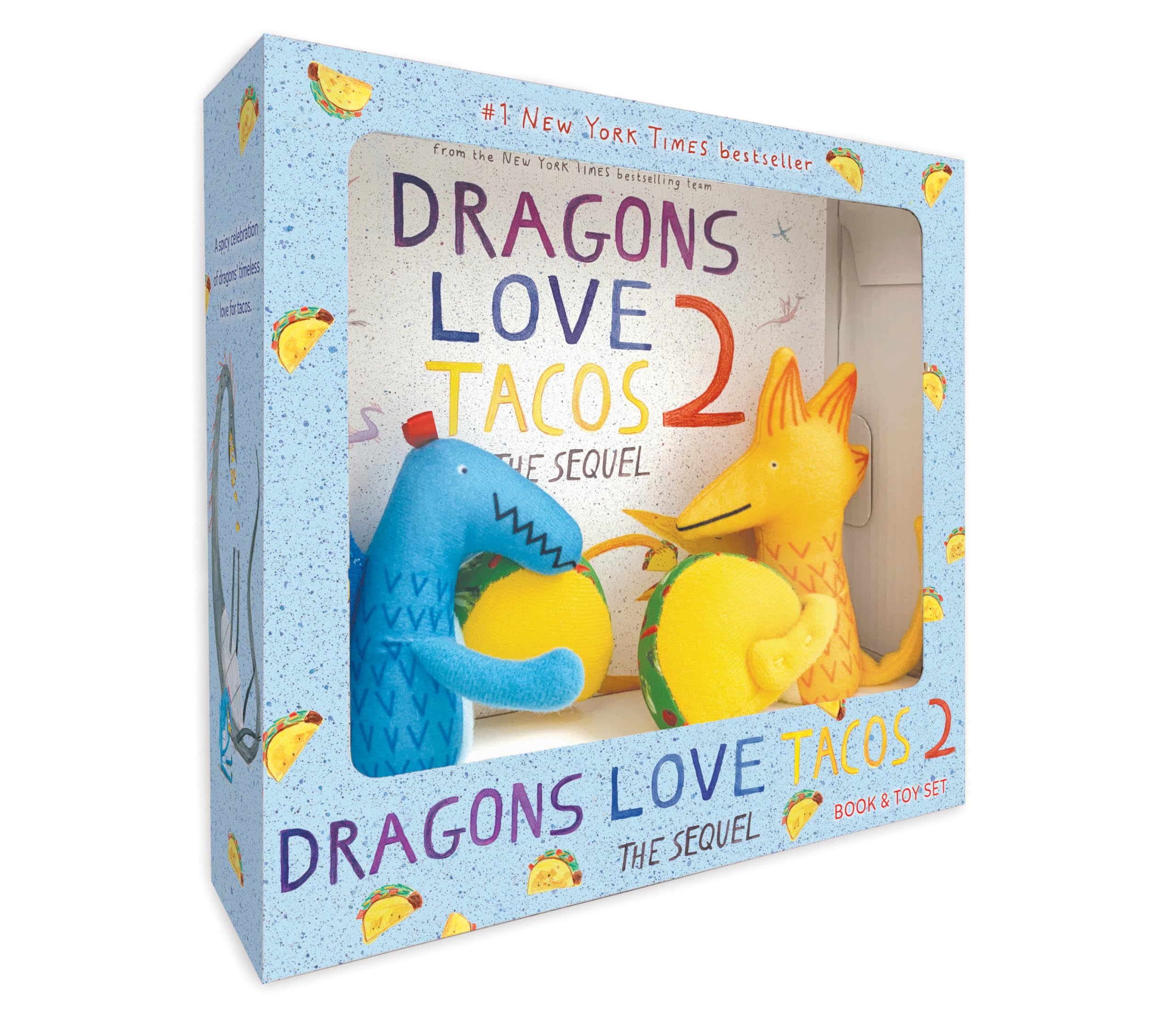 Dragons Love Tacos 2 Book and Toy Set,Used