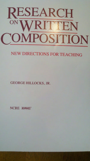 Research On Written Composition,New