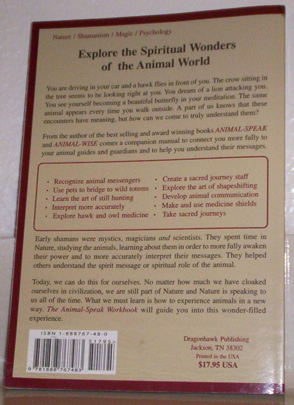 The Animalspeak Workbook,Used