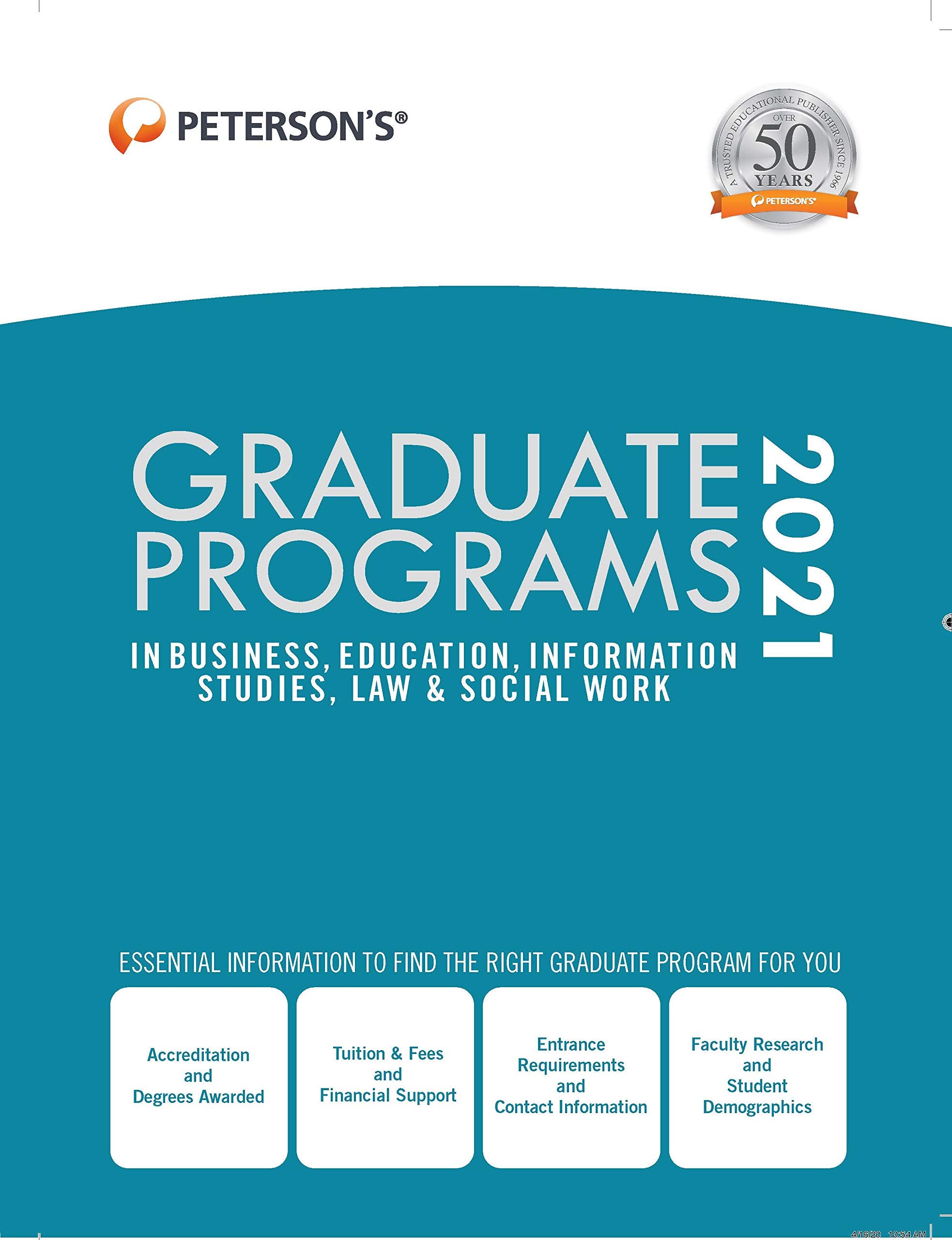 Graduate Programs in Business, Education, Information Studies, Law & Social Work 2021 (Peterson's Graduate Programs in Business,,Used
