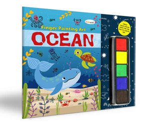 Ocean - Fingerpainting And Colouring Art : Coloring Activity Book, Art Activity Book For Children For Ages 4-9, Thumbprint Art And Craft Book