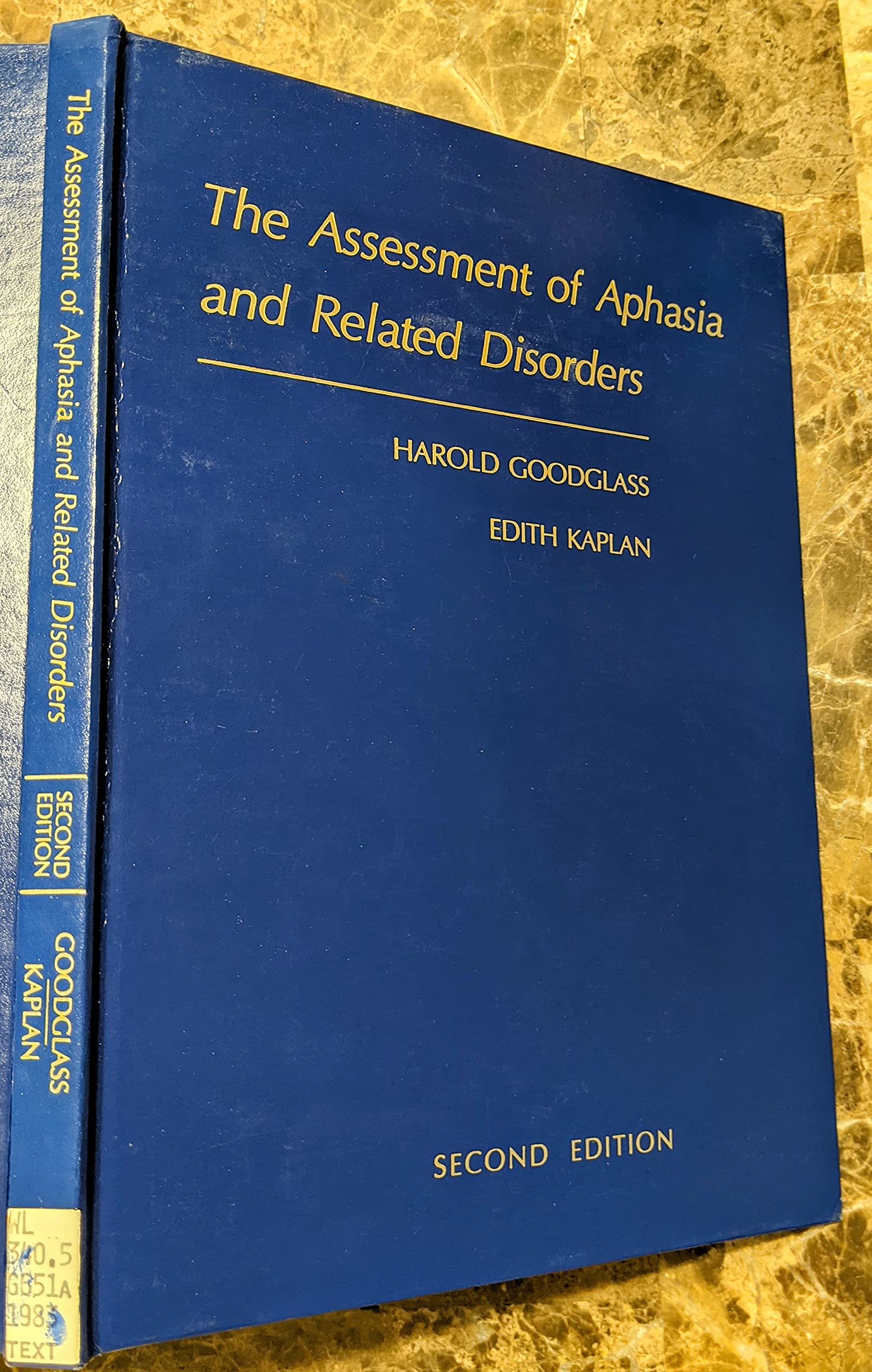 Assessment Of Aphasia And Related Disorders,New