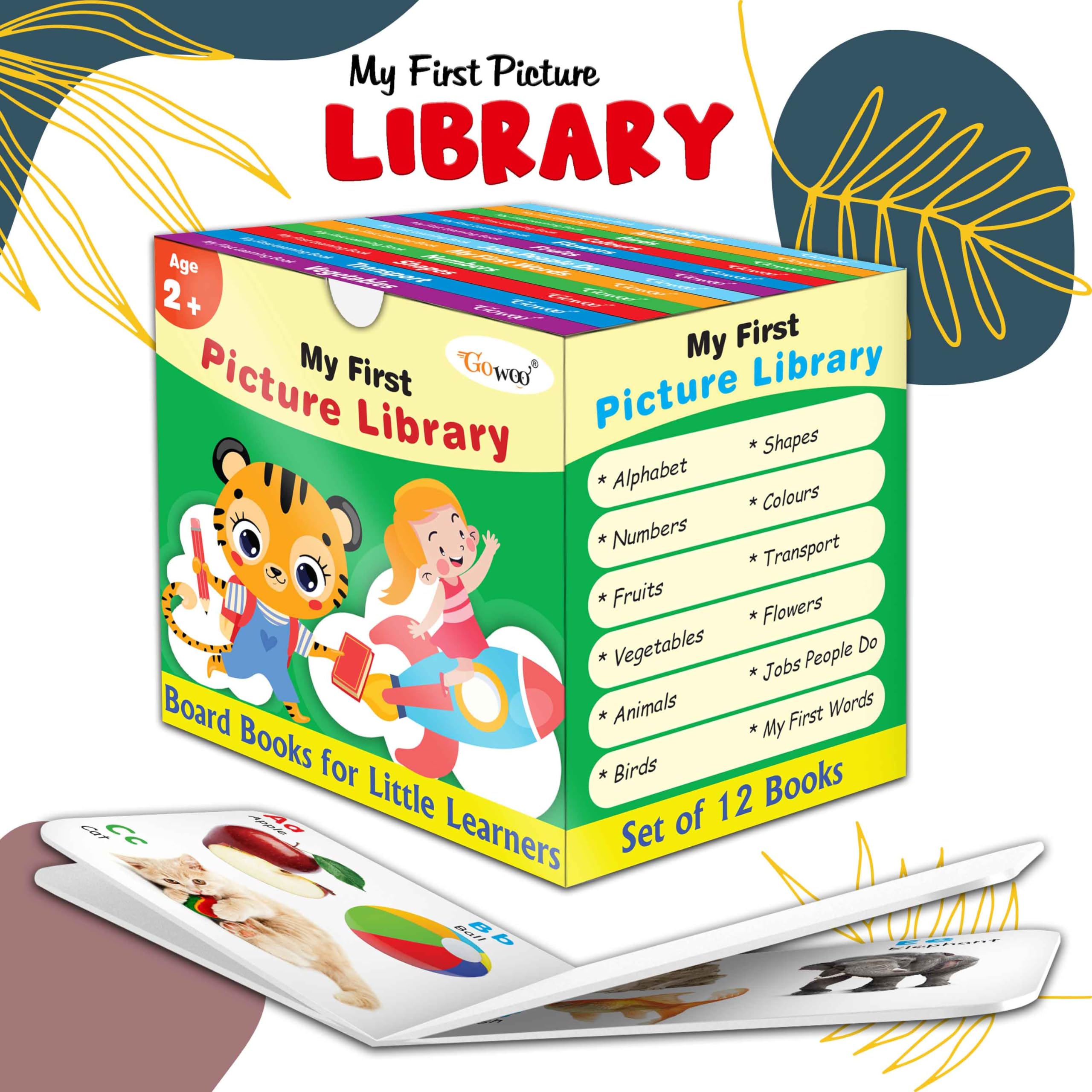 My First Complete Learning Library (Green Edition) : Boxset Of Board Books For Children, Toddler Board Book Set, Early Learning Book Set Of 12 Books