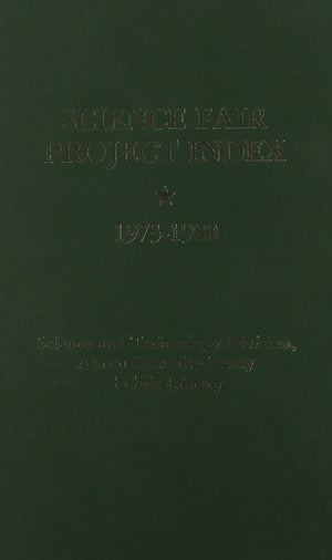 Science Fair Project Index 19731980,Used