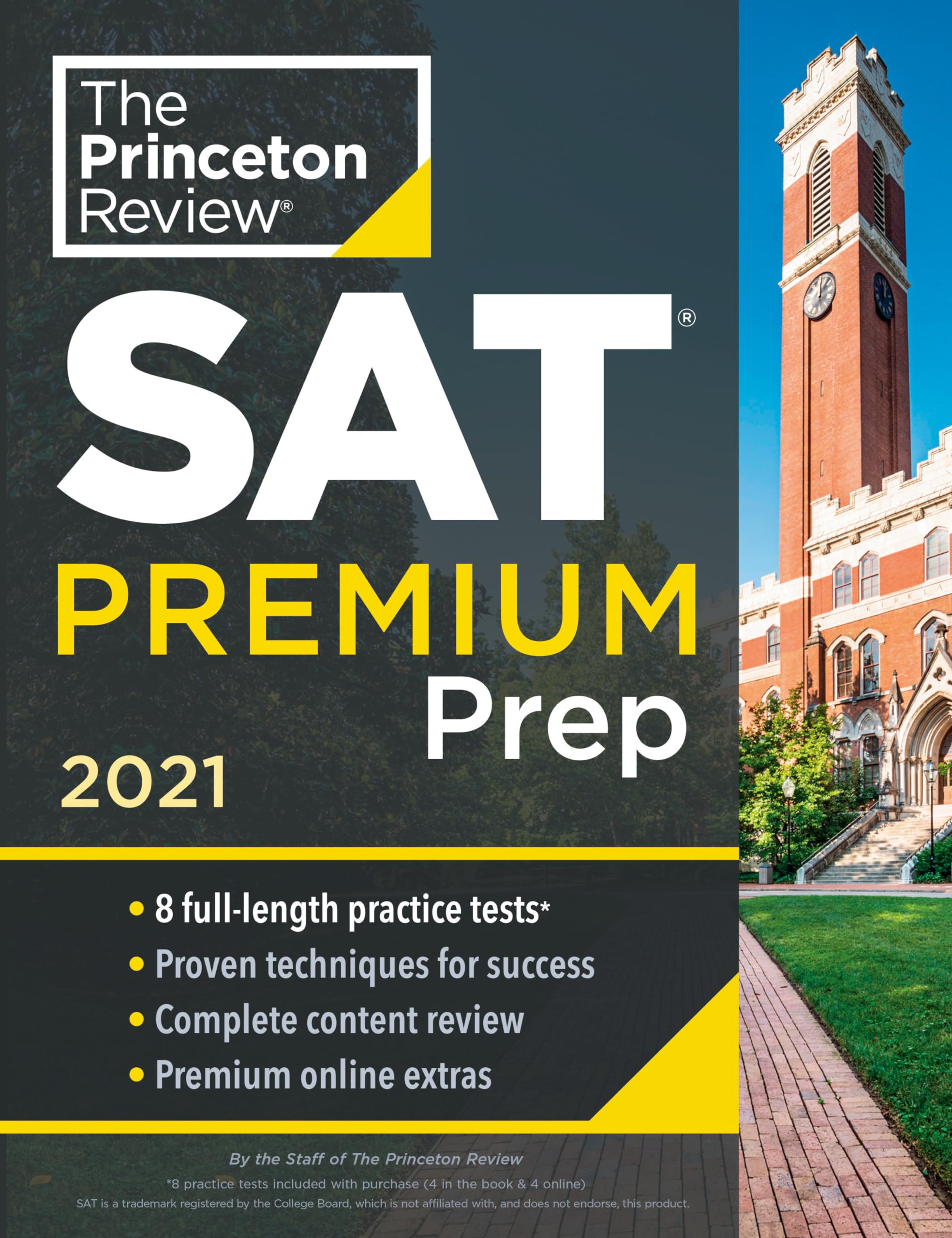 Princeton Review SAT Premium Prep, 2021: 8 Practice Tests + Review & Techniques + Online Tools (College Test Preparation),New