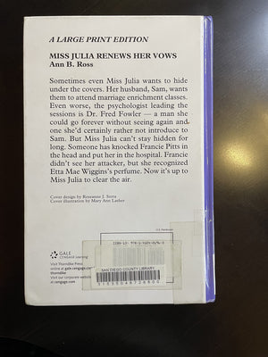 Miss Julia Renews Her Vows (Thorndike Press Large Print Core Series),Used