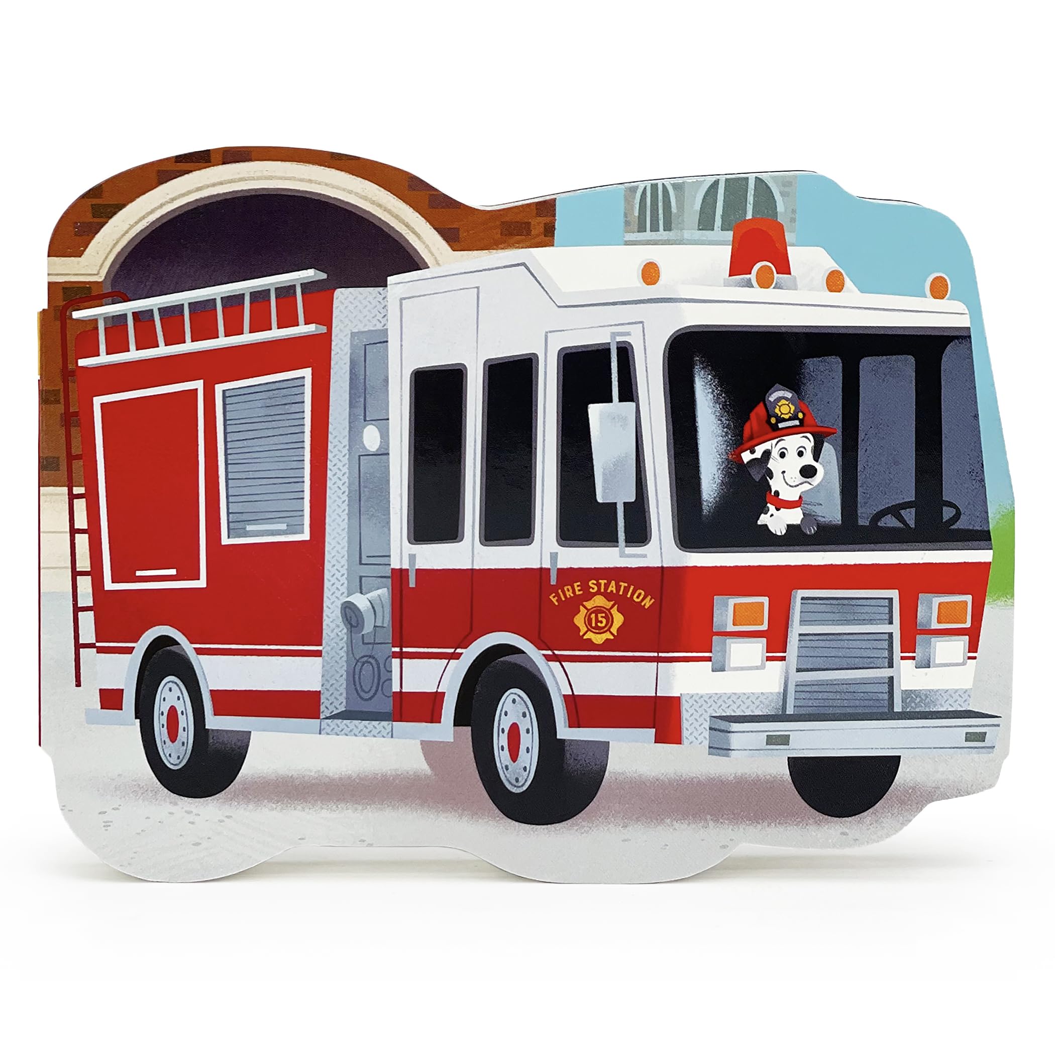 How Fire Trucks Work  Children's Shaped Board Book for Little Red Firetruck Engine Lovers,New