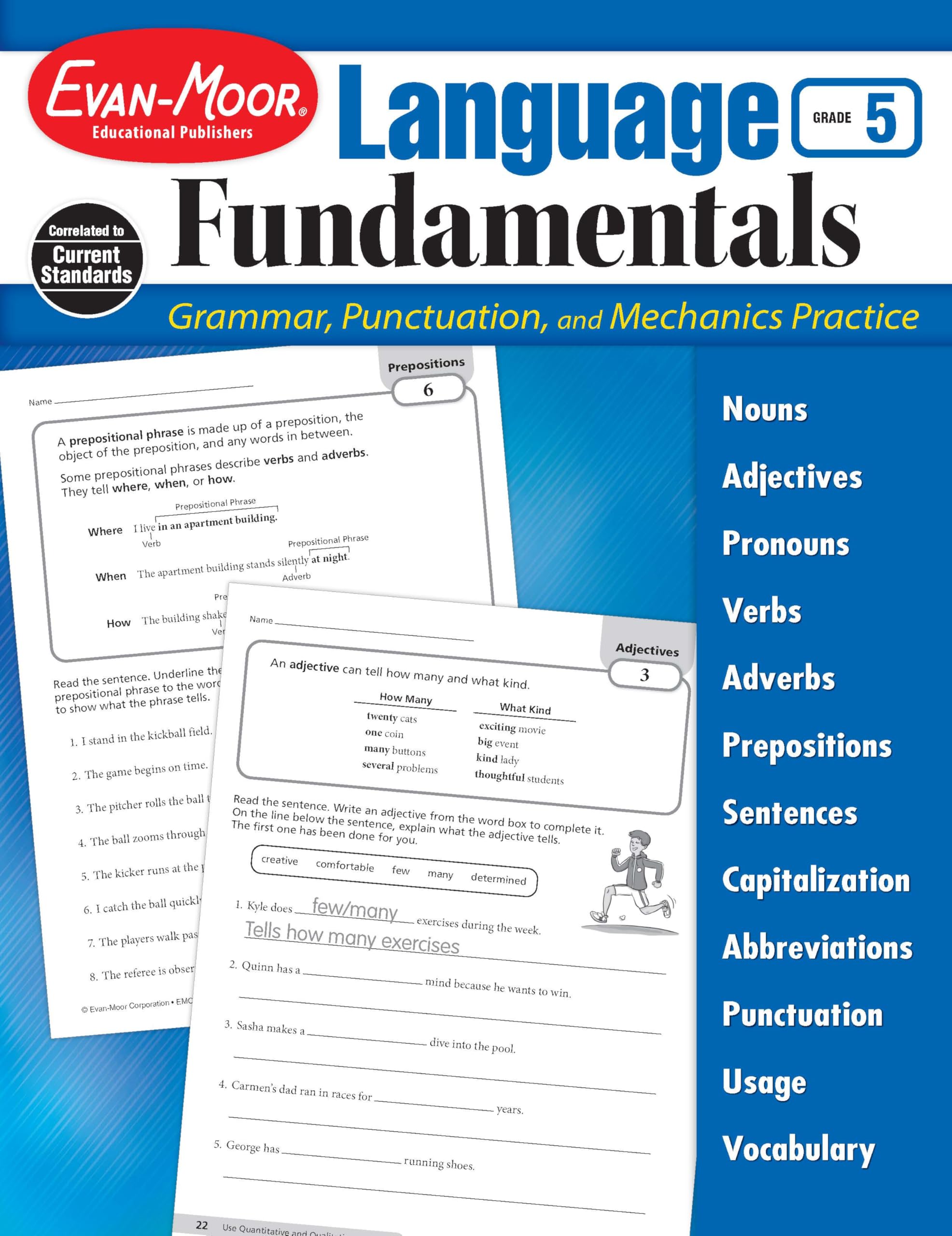 EvanMoor Language Fundamentals, Grade 5,Used