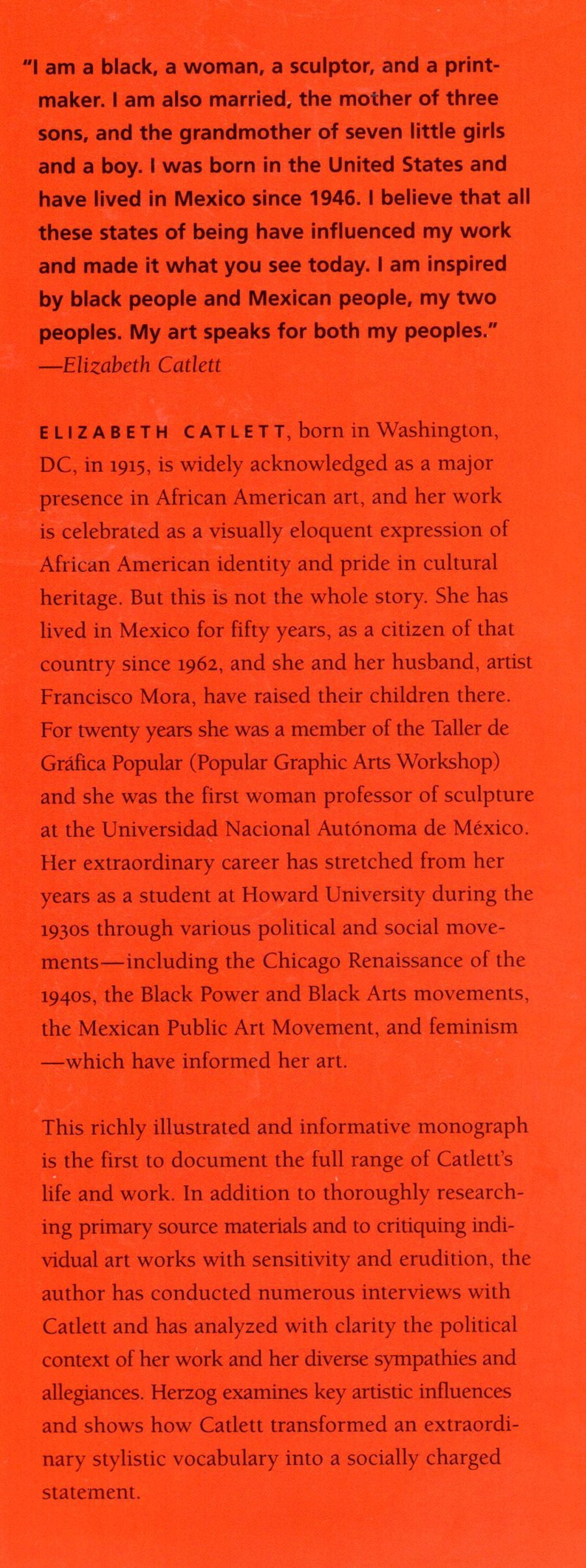 Elizabeth Catlett: An American Artist in Mexico (The Jacob Lawrence Series on American Artists),Used