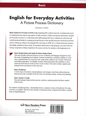 New Readers Pr English for Everyday Activities Picture Dictionary, Basic Edition