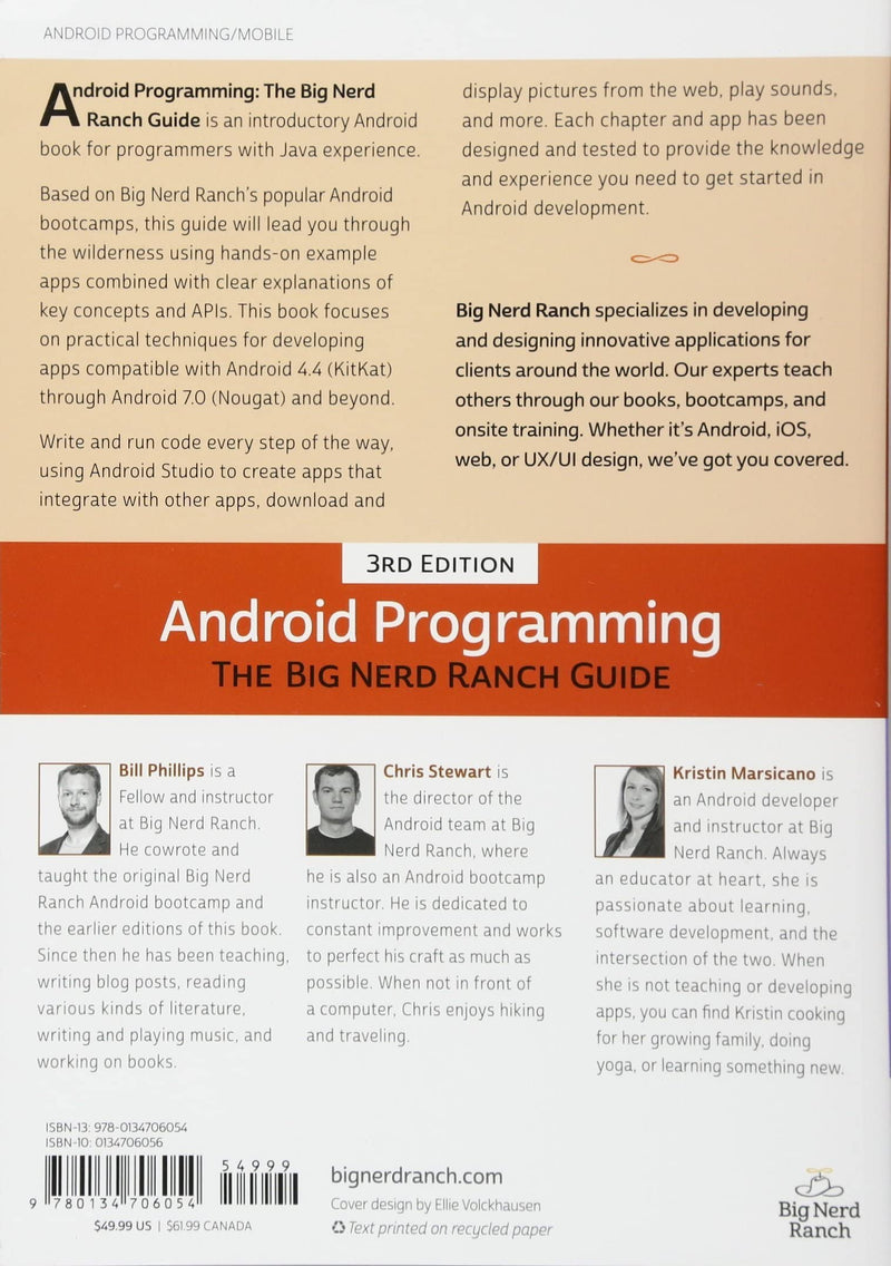 Android Programming: The Big Nerd Ranch Guide (Big Nerd Ranch Guides),Used