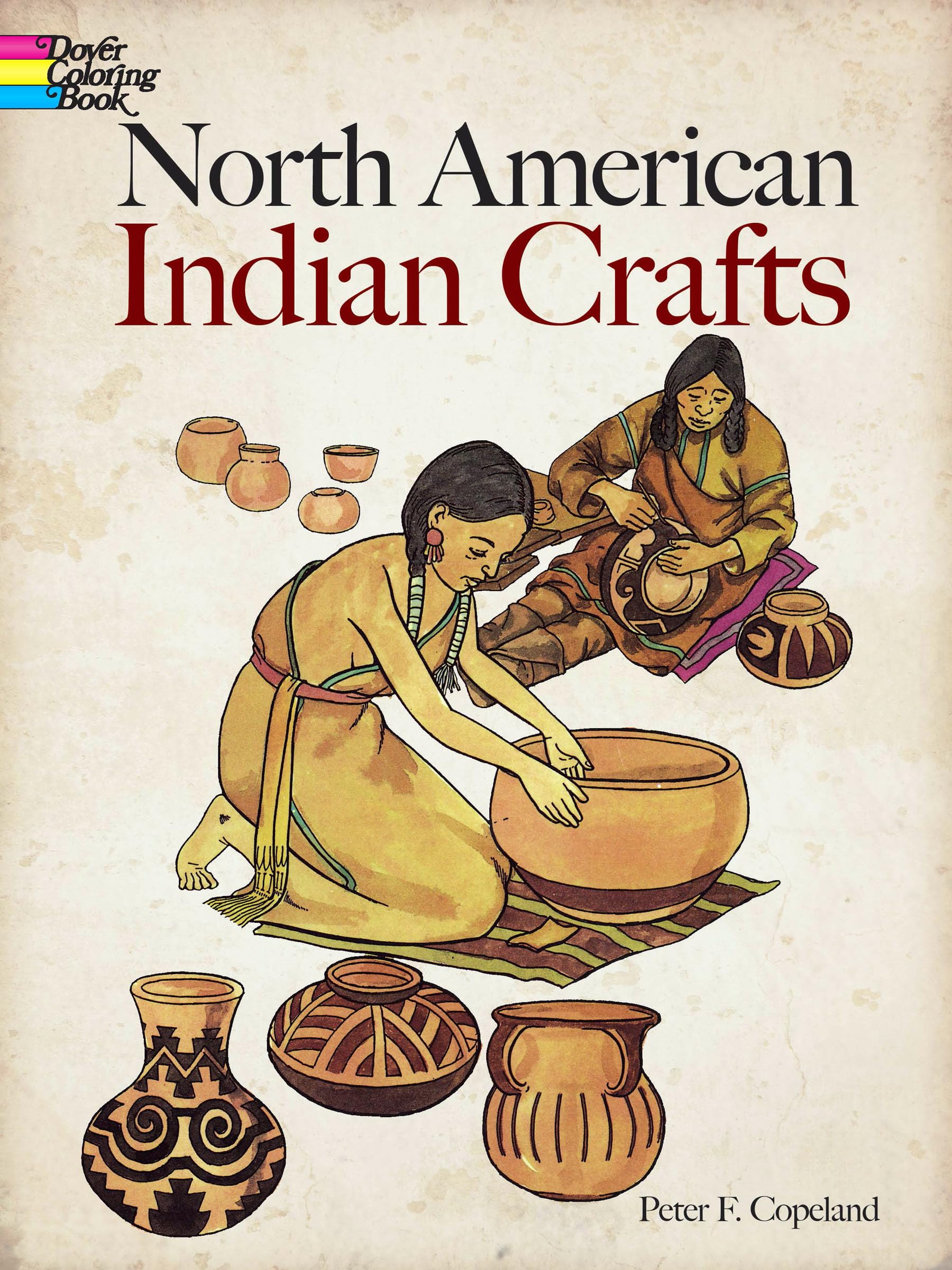 North American Indian Crafts Coloring Book (Dover Native American Coloring Books),Used
