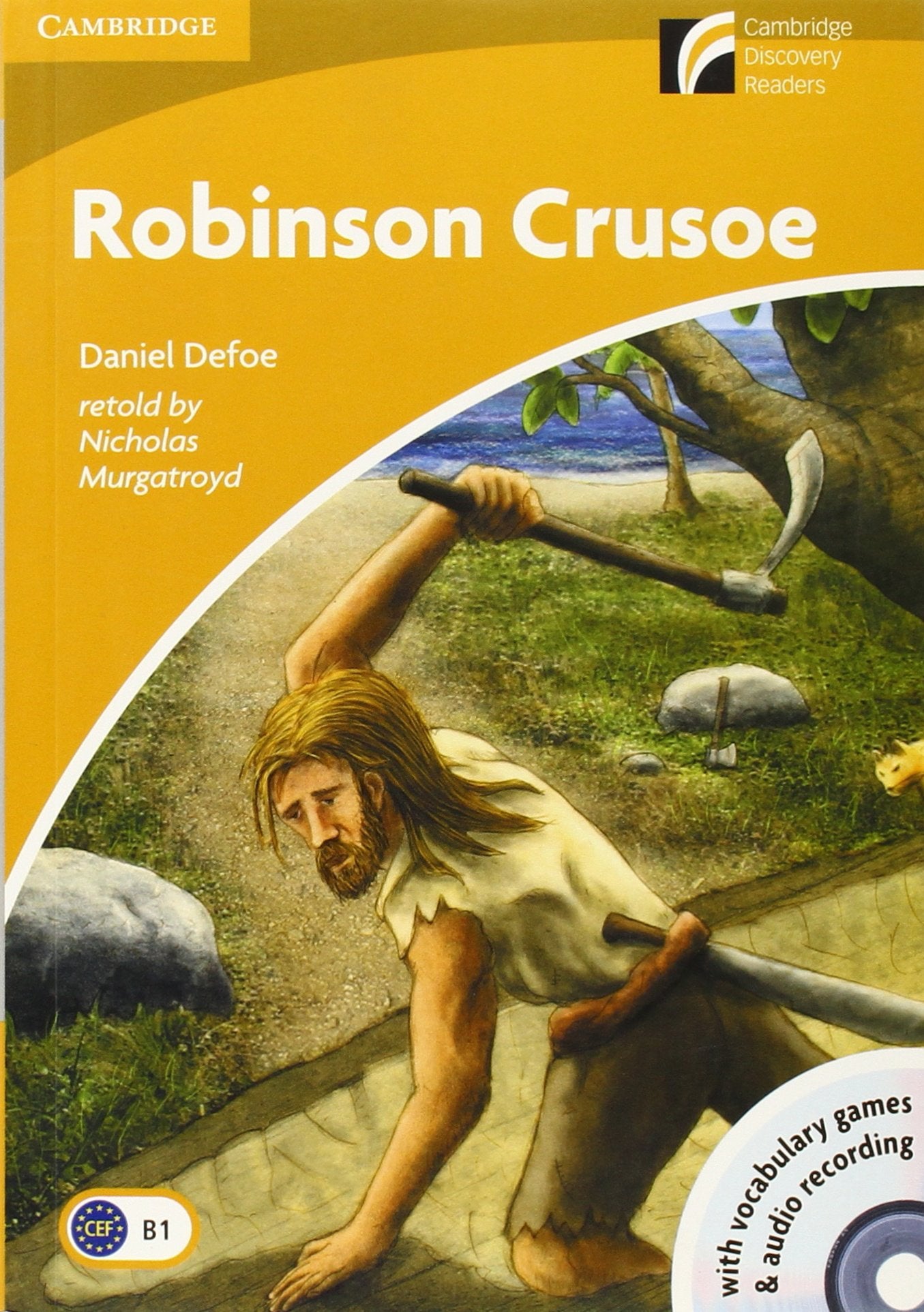 Robinson Crusoe Level 4 Intermediate Book with CDROM and Audio CD (Cambridge Experience Readers),Used