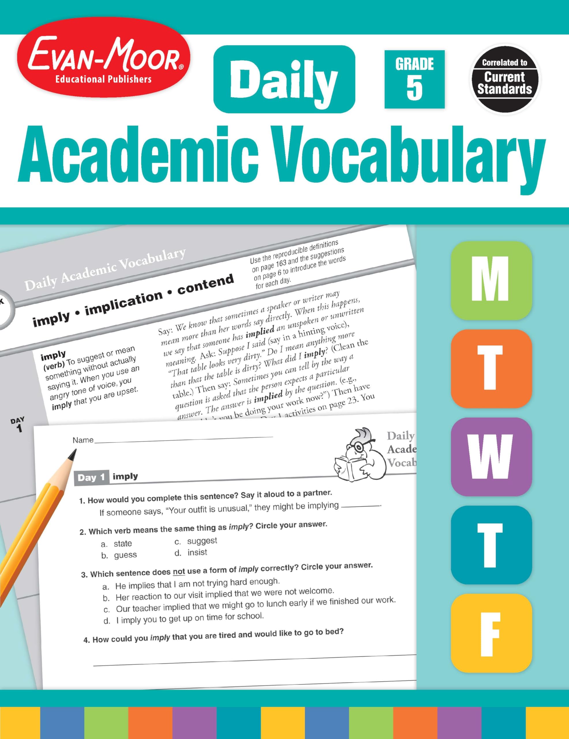 Daily Academic Vocabulary, Grade 5 Teacher Edition,Used