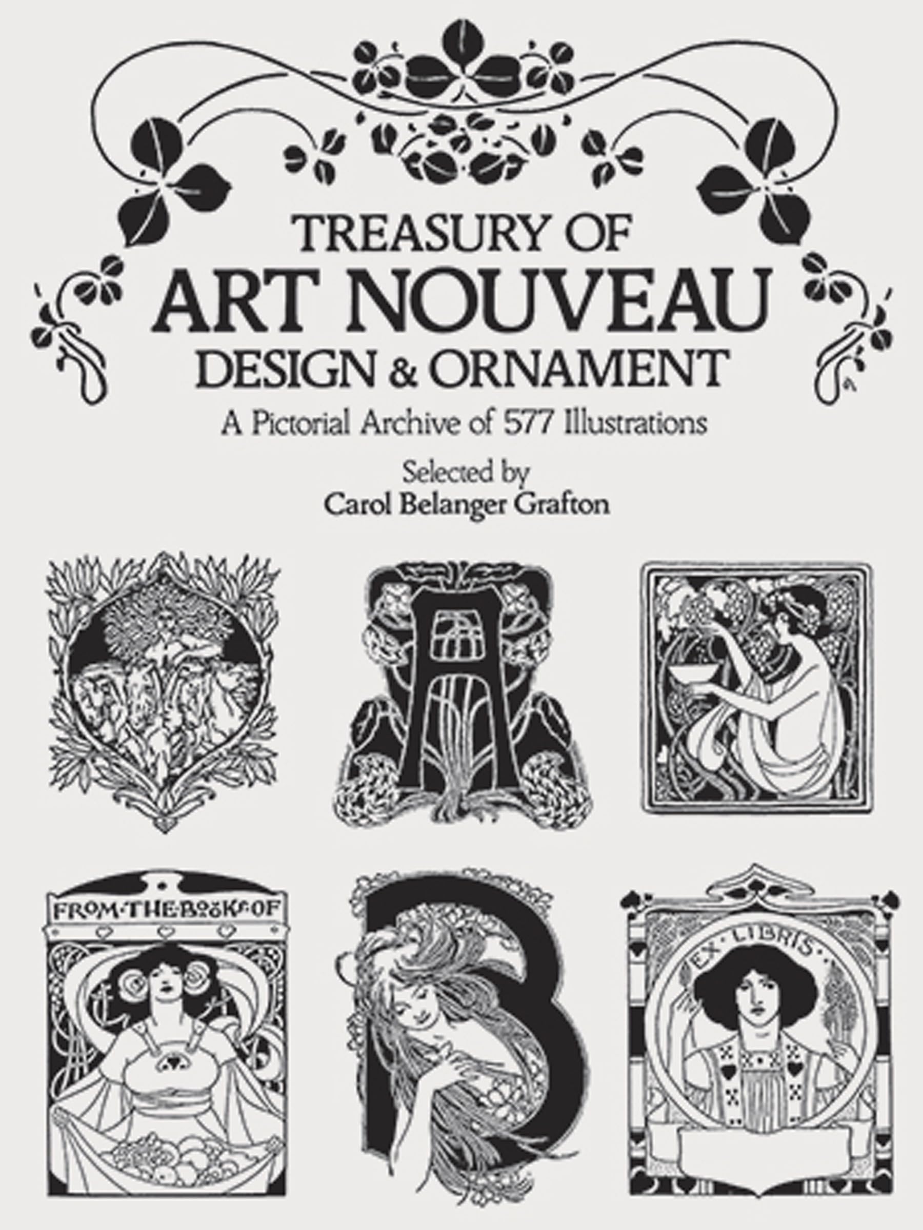 Treasury of Art Nouveau Design & Ornament (Dover Pictorial Archive),Used