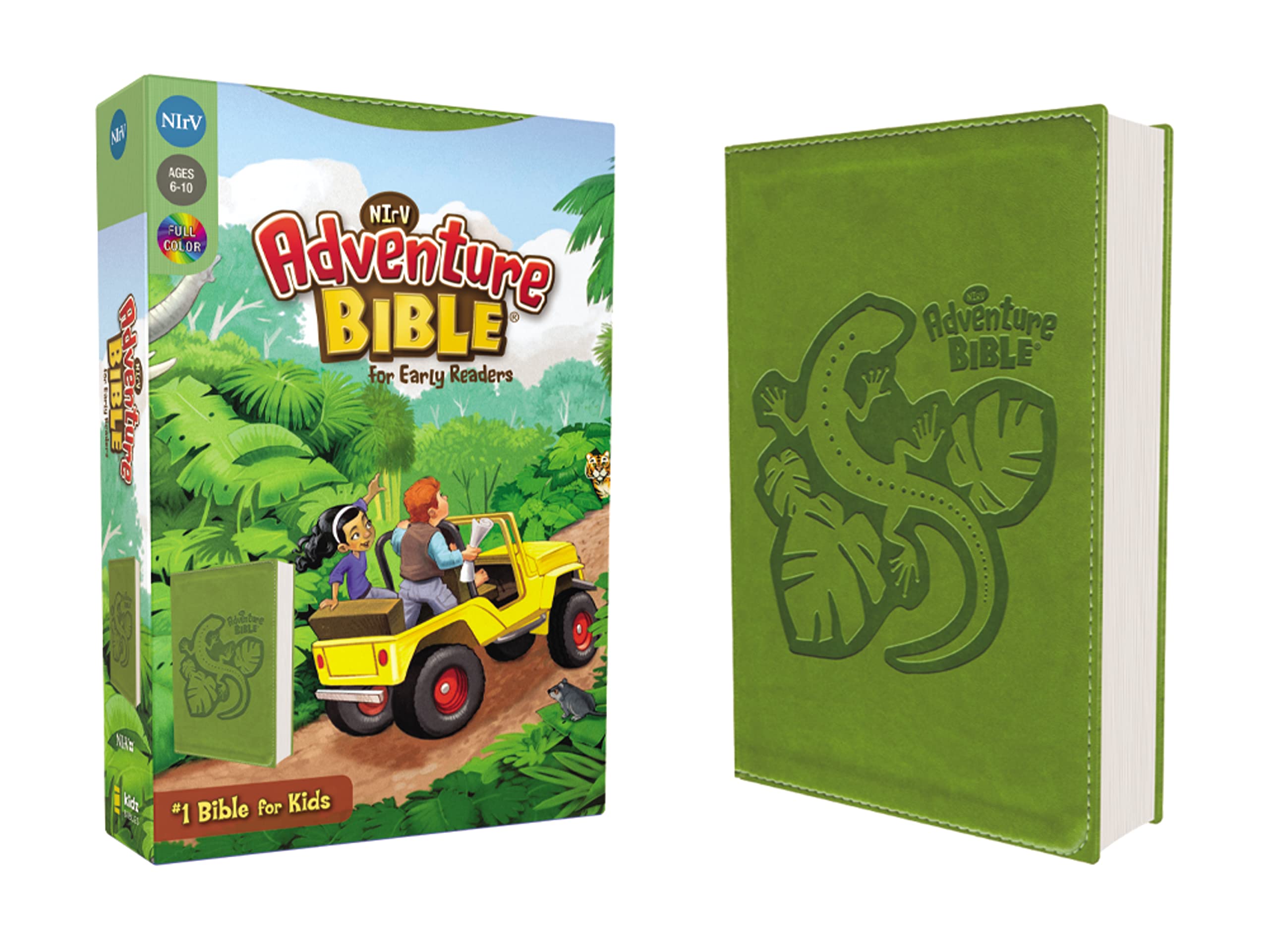 NIrV, Adventure Bible for Early Readers, Leathersoft, Green, Full Color,New