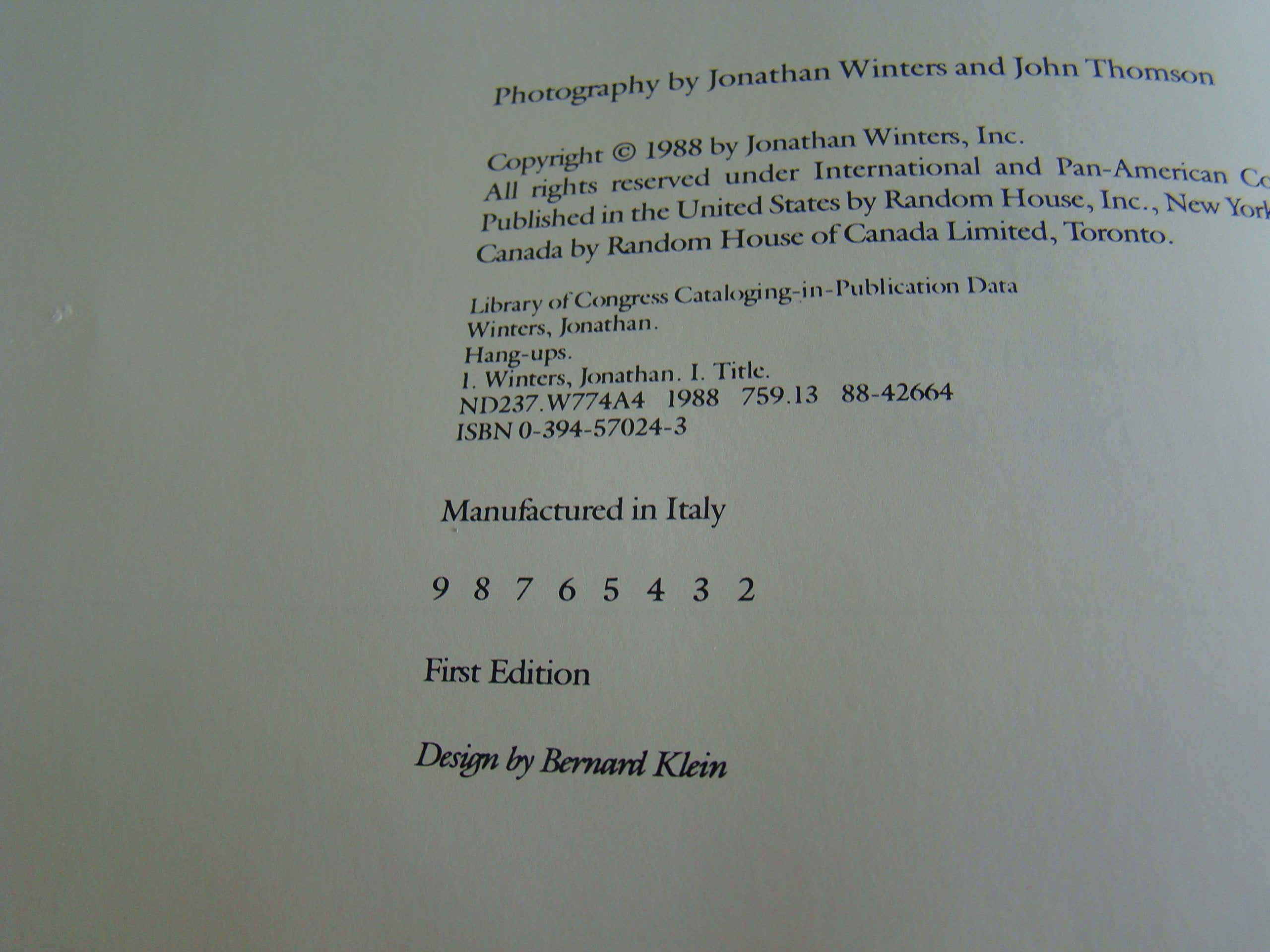 HangUps: Paintings by Jonathan Winters,New